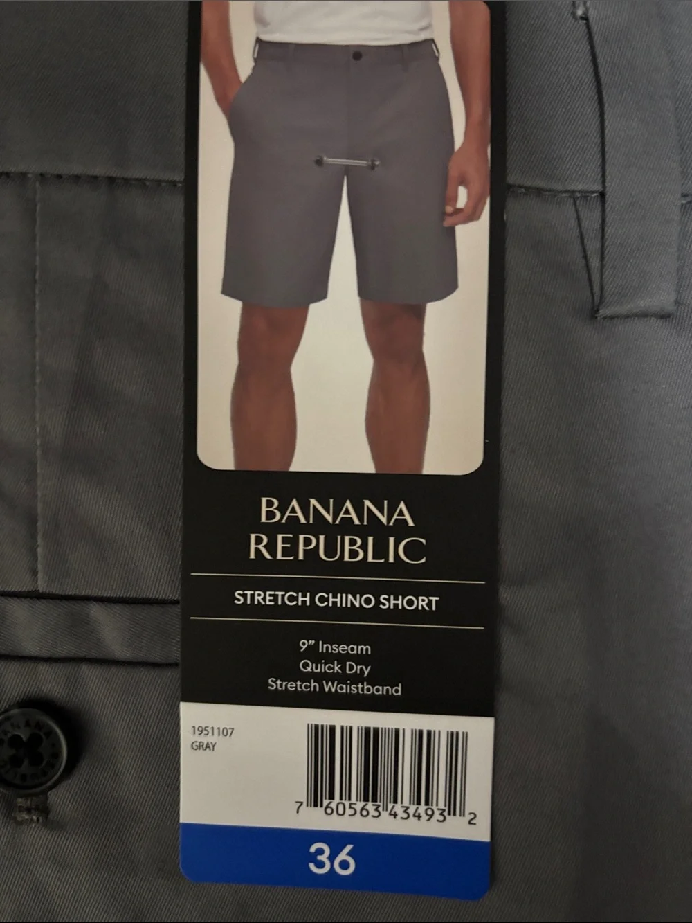 Banana Republic Gray Stretch Chino Shorts